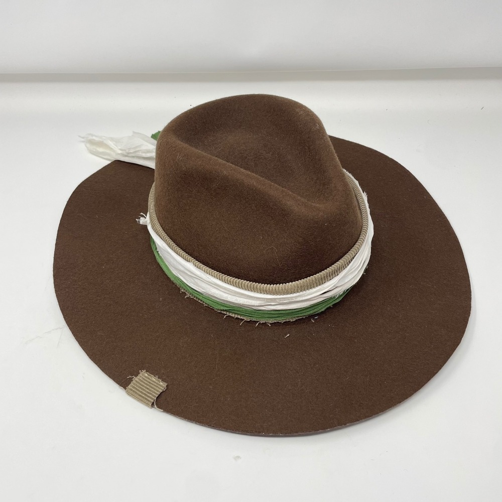 American Hat‎ Makers Brown Wool Felt Wide Brim Fedora Hat BPF 2023 Small 55cm